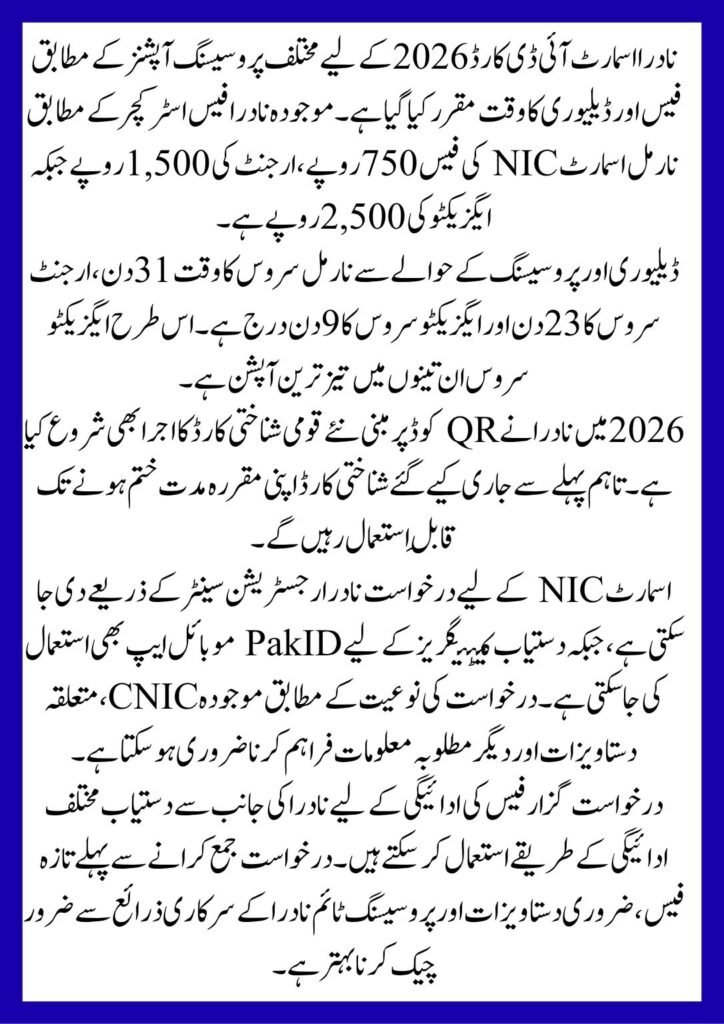 NADRA Smart ID Card